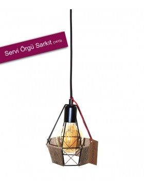 SERVİ İP ÖRGÜ KAFESLİ SARKIT