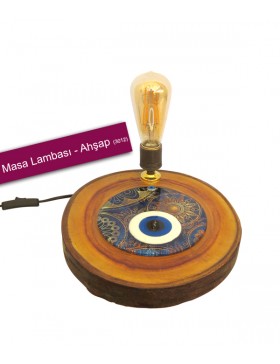 MASA LAMBASI - AHŞAP NAZARLIKLI