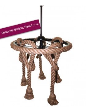 DEKORATİF BİSİKLET HALAT SARKIT AVİZE 65CM BEŞLİ