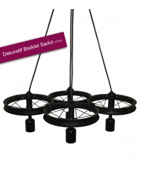 DEKORATİF BİSİKLET SARKIT AVİZE 22CM DÖRTLÜ