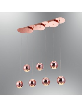 Özcan Aydınlatma 7'li Sıralı Adios Sarkıt 5372-7AS ROSE GOLD