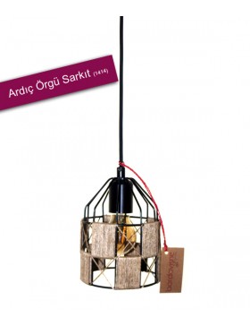 ARDIÇ İP ÖRGÜ KAFESLİ SARKIT